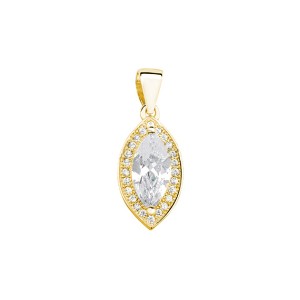 Pandantiv argint placat cu aur galben cu pietre DiAmanti Z0711C_Gold-DIA (Argint 925‰ 1,3 g.)
